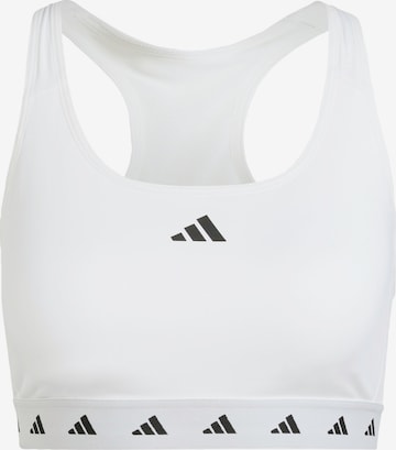 ADIDAS PERFORMANCE Bralette Sports Bra 'Powerreact' in White: front