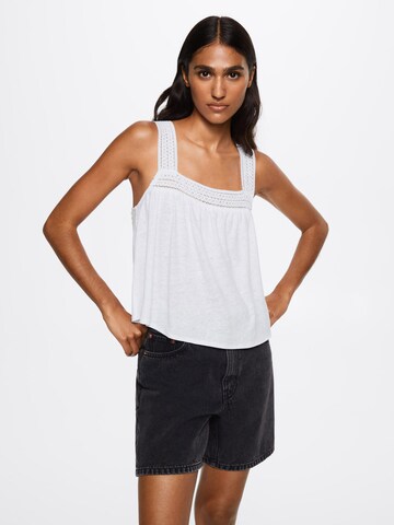 MANGO Top 'MILEY' in White: front