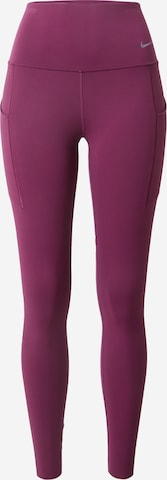 NIKE Skinny Workout Pants 'UNIVERSA' in Pink: front