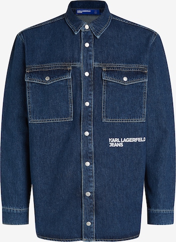 KARL LAGERFELD JEANS Tussenjas 'Utlty' in Blauw: voorkant