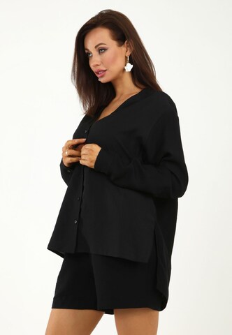 Awesome Apparel Blouse in Zwart: voorkant