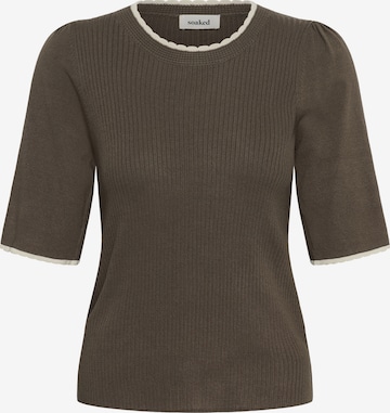 T-shirt 'Lysandra Adrianna' SOAKED IN LUXURY en marron : devant