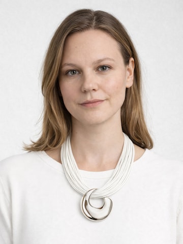 COLLEZIONE ALESSANDRO Necklace 'Evora' in White: front
