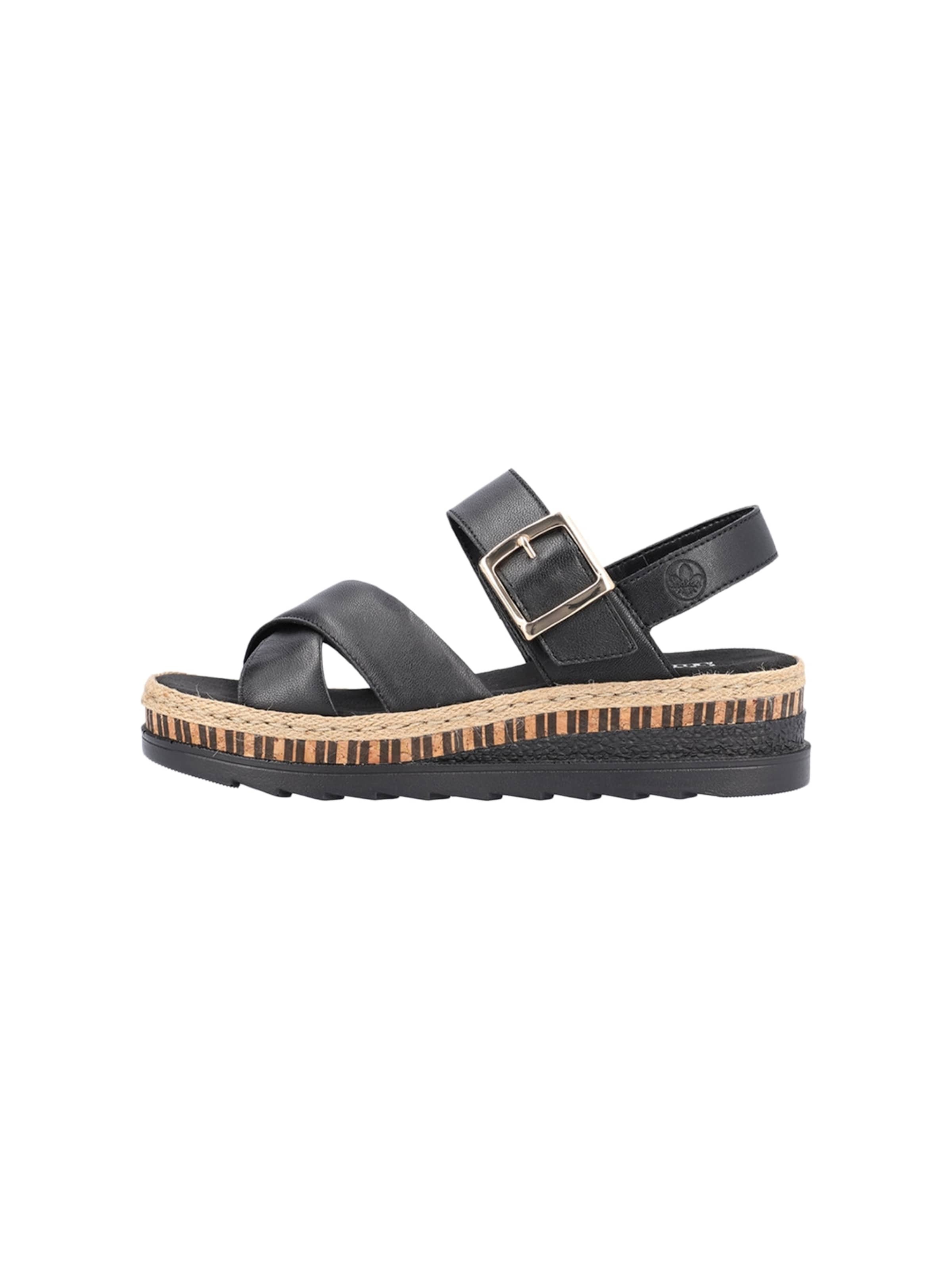 Rieker Sandale 'Lugano Ledersandalen' in 36 in schwarz, Produktansicht
