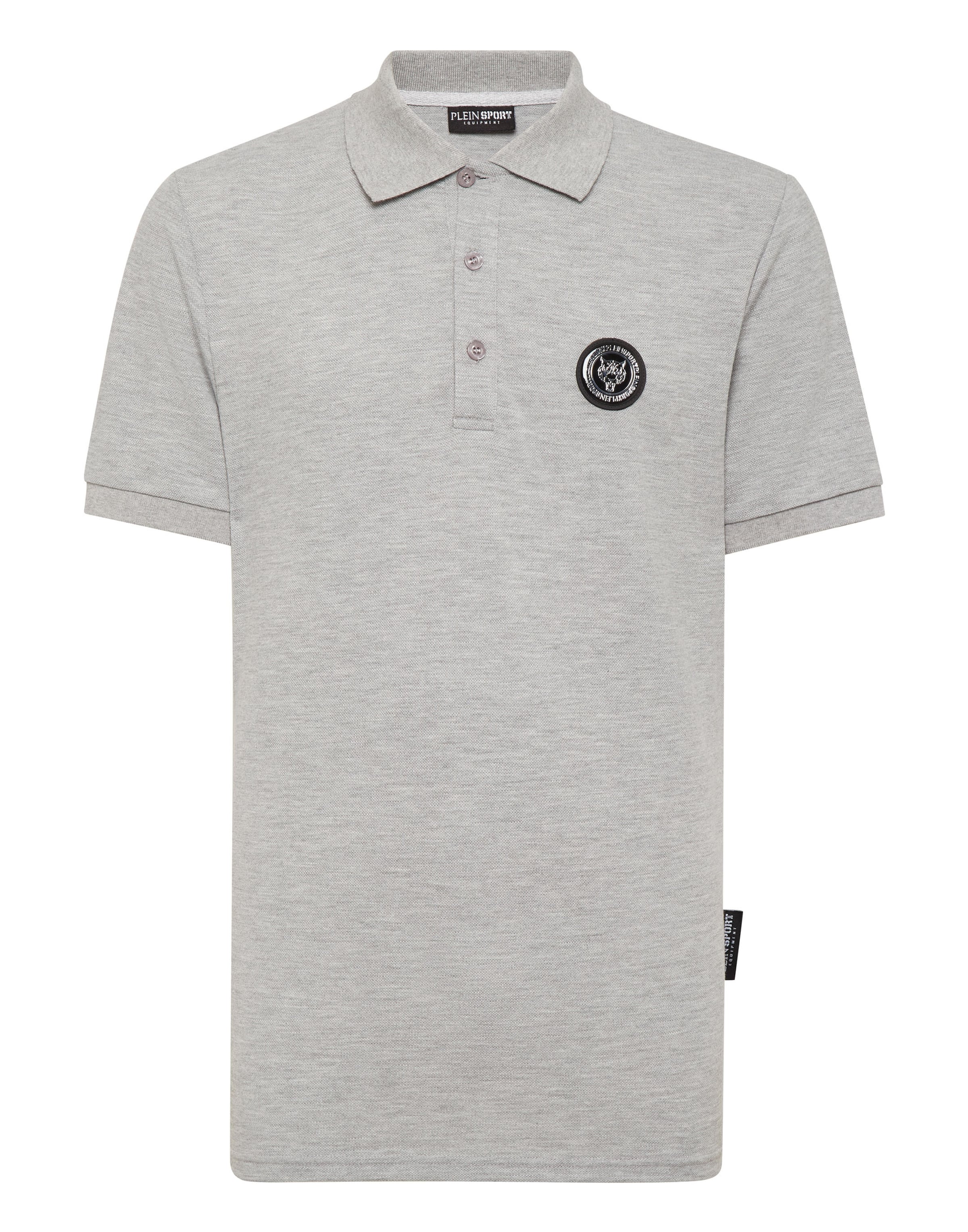 Plein Sport Poloshirt 'Thunder Tiger' in neongelb / grau / schwarz, Produktansicht