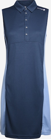 Backtee Dress 'Dobby' in Blue: front