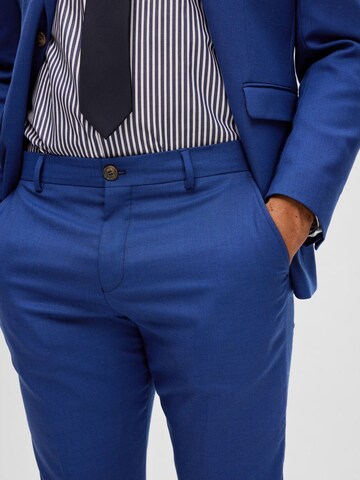 Coupe slim Pantalon à plis 'Neil' SELECTED HOMME en bleu