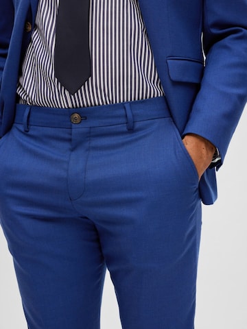 Slimfit Pantaloni cu dungă 'Neil' de la SELECTED HOMME pe albastru
