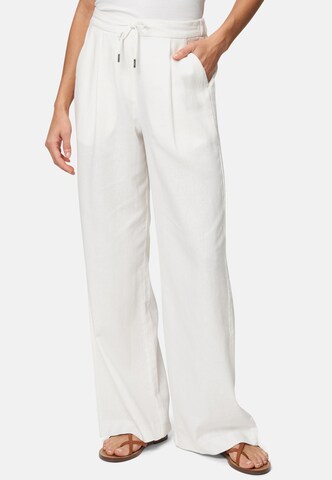 zero Wide leg Broek in Wit: voorkant
