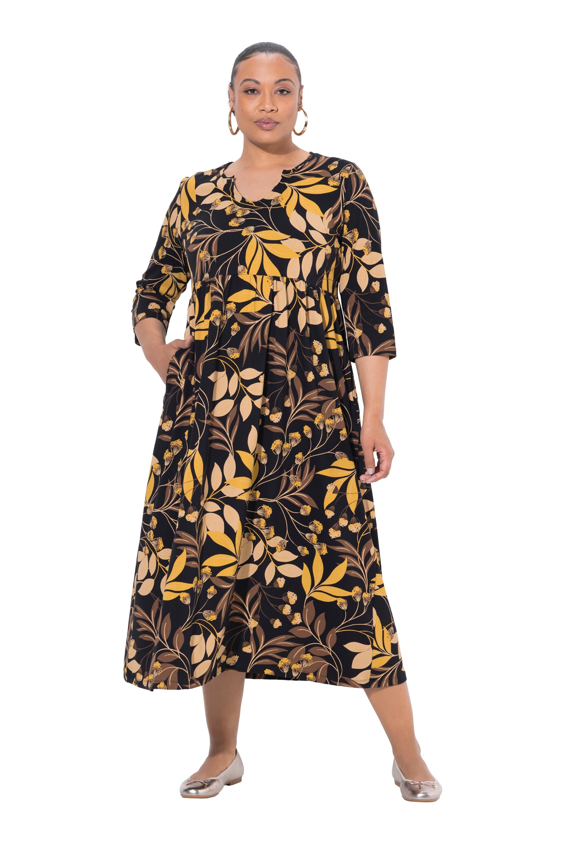 Ulla Popken Jurk in Zwart: voorkant