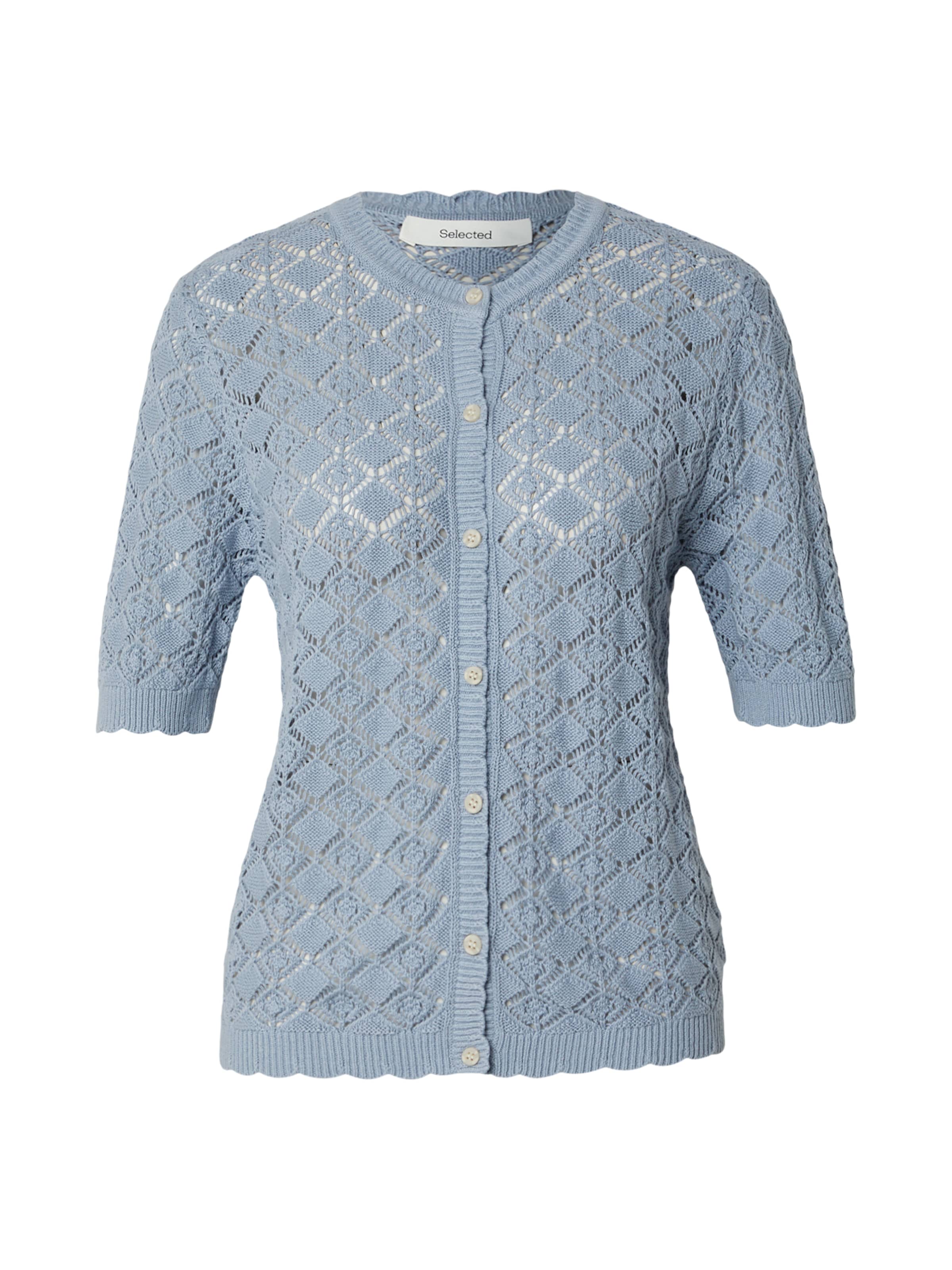 SELECTED Πλεκτή ζακέτα 'SLFSOFIA' σε μπλε: μπροστά