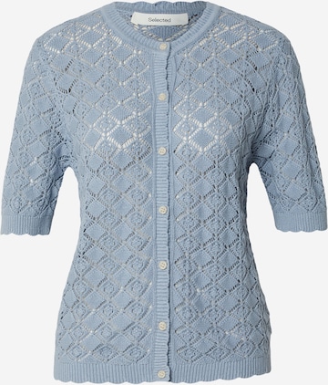 SELECTED Πλεκτή ζακέτα 'SLFSOFIA' σε μπλε: μπροστά