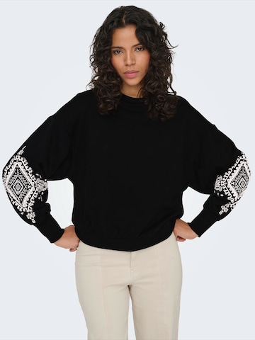 ONLY Sweatshirt 'ONLBROOKE' in Schwarz