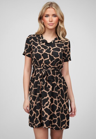 Cloud5ive - Vestido camisero en beige: frente