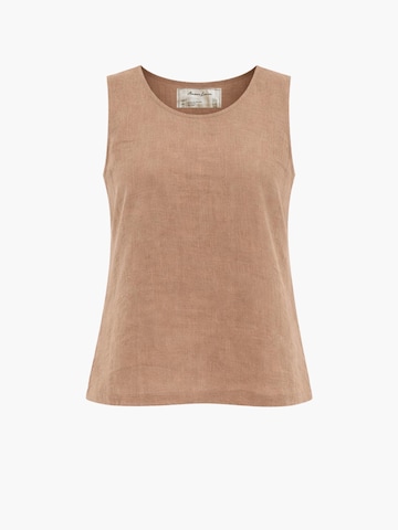 Top 'Colette' di AmourLinen in marrone: frontale