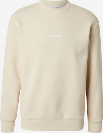 Bluză de molton 'SLHDAN' de la SELECTED pe bej: față