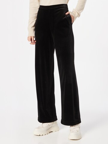 Someday Wide leg Broek 'Celvet' in Zwart: voorkant