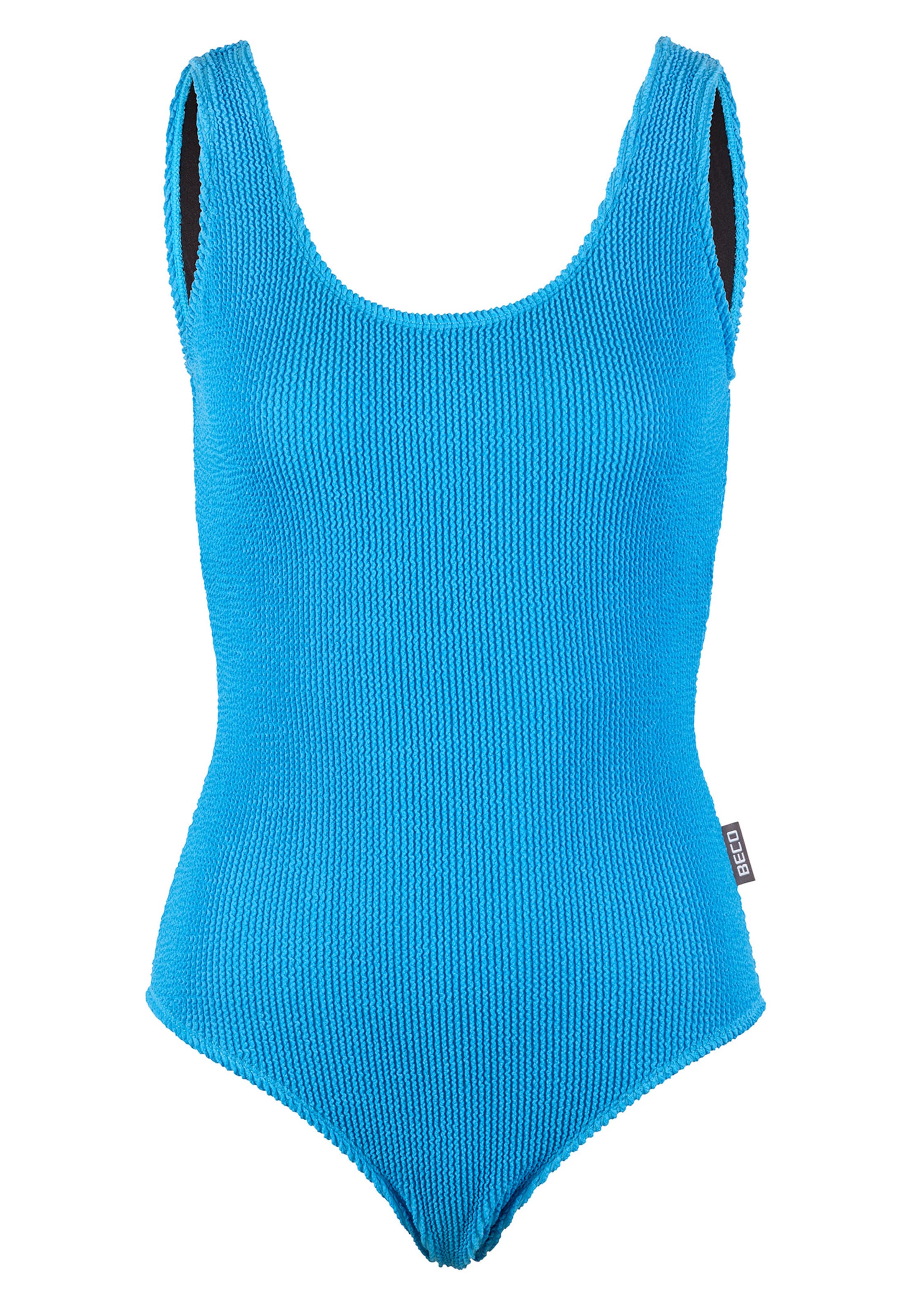 BECO the world of aquasports Bustier Badpak 'Crinkle Classic' in Blauw: voorkant