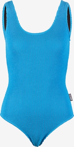 BECO the world of aquasports Badeanzug 'Crinkle Classic' in Blau: Vorderseite