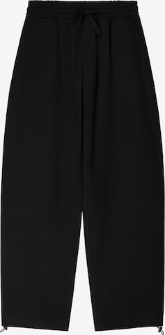 Loosefit Pantalon Bershka en noir : devant