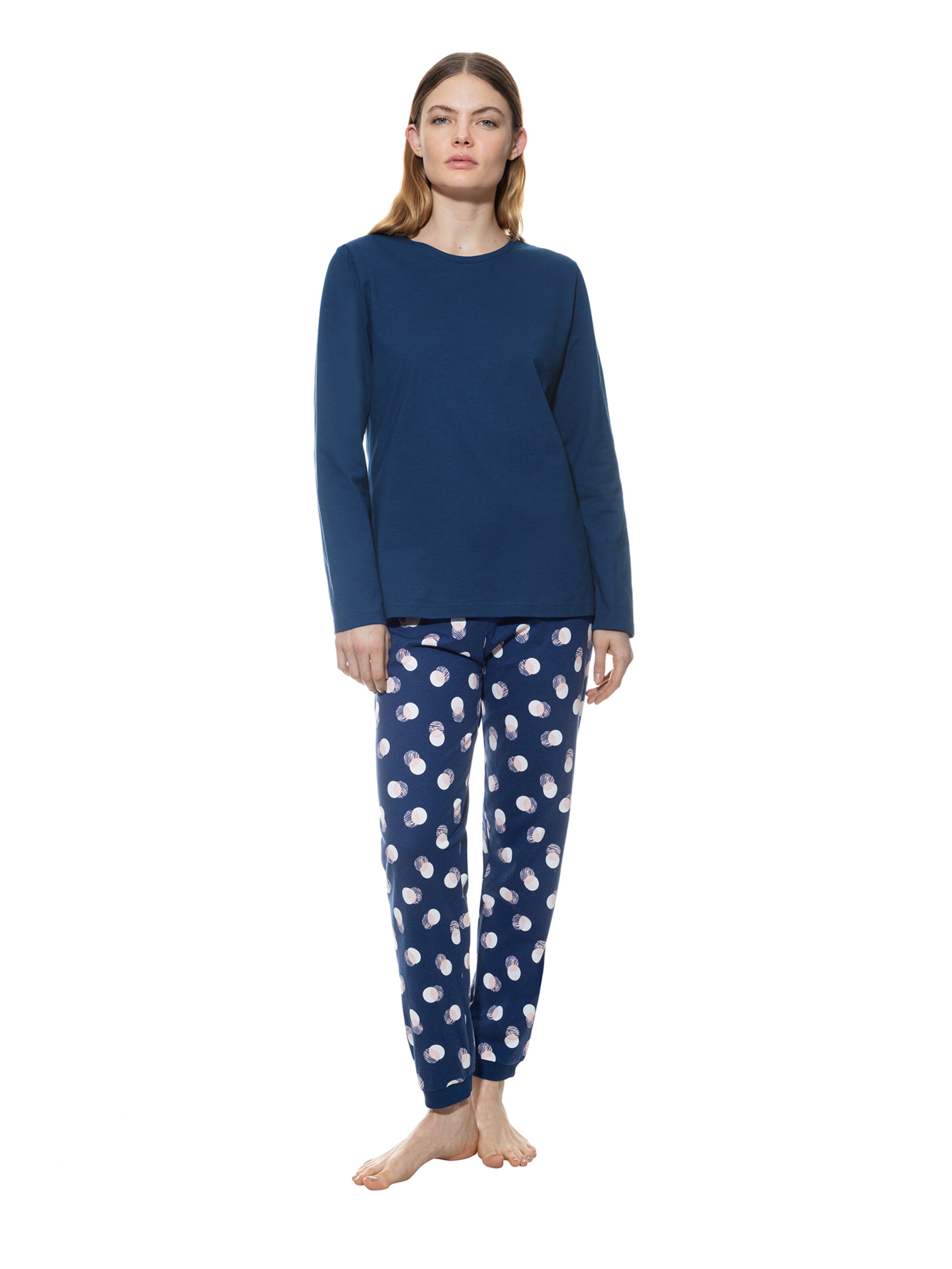 Mey Pyjama in Blauw: voorkant