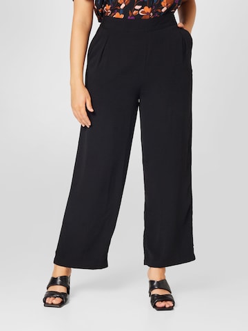 ONLY Carmakoma Pleat-Front Pants 'Joleen' in Black: front