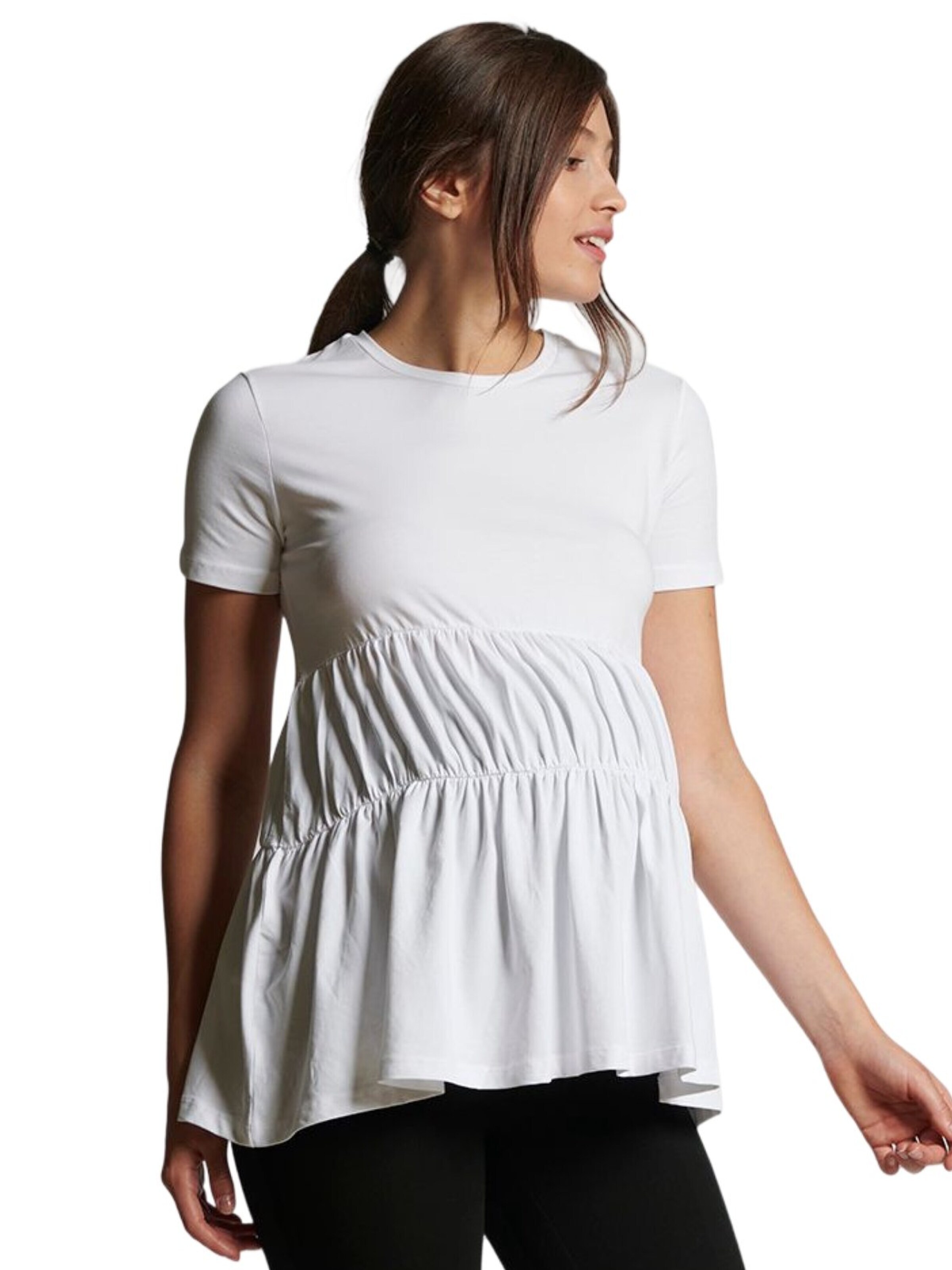LYN MAMA Blouse in Wit: voorkant