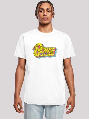 F4NT4STIC Shirt 'David Bowie Moonlight 90s' in Wit: voorkant