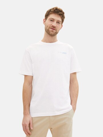 T-Shirt TOM TAILOR en blanc : devant