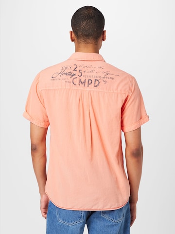 CAMP DAVID Regular fit Button Up Shirt in Orange