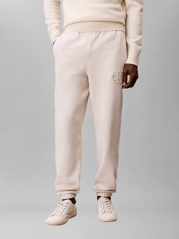 Calvin Klein Jeans Tapered Bukser i hvid: forside