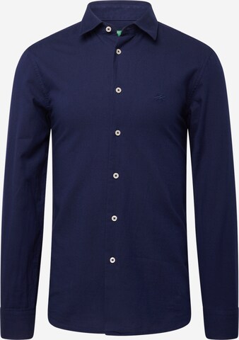 UNITED COLORS OF BENETTON Regular fit Button Up Shirt in Blue: front