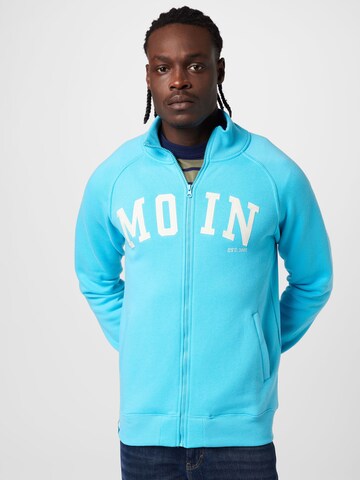 Derbe Zip-Up Hoodie in Blue: front