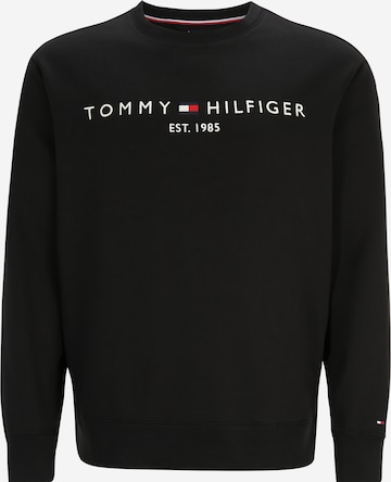 Tommy Hilfiger Big & Tall Sweatshirt in Black: front