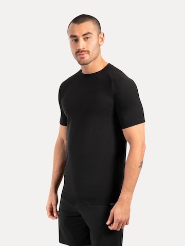 Smilodox T-Shirt Delian Casual Fit in Schwarz