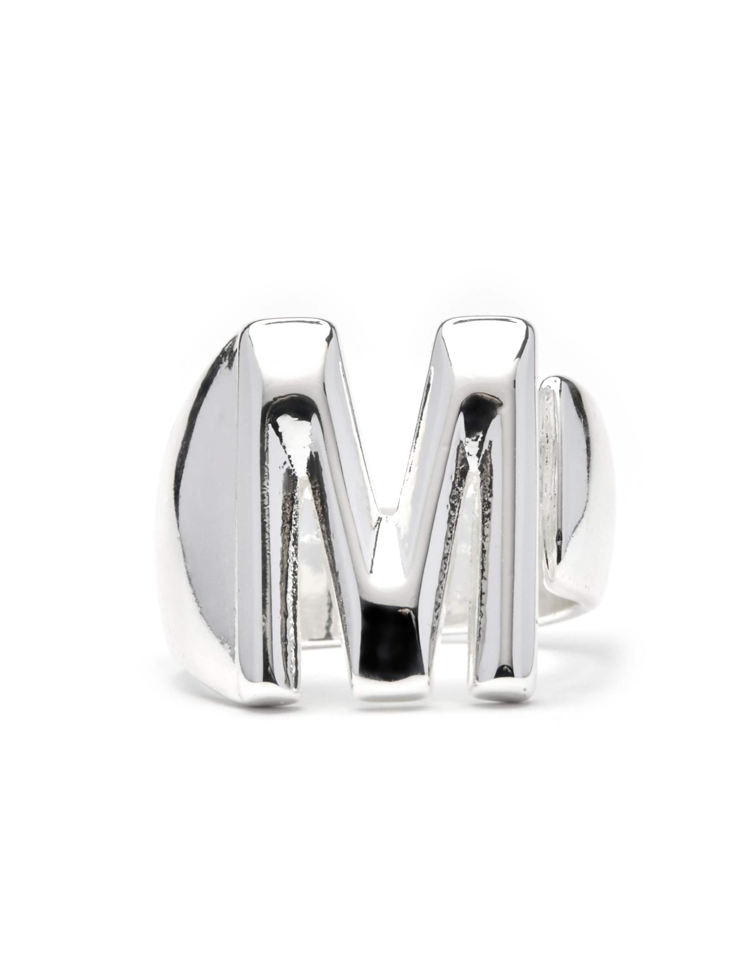 Anello 'Alphabet M' di Luxenter in argento: frontale