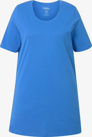 T-shirt Ulla Popken en bleu : devant