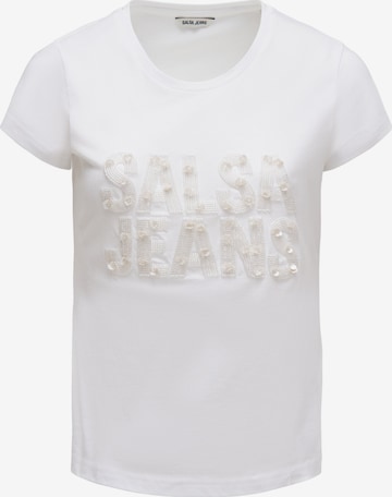 T-shirt Salsa Jeans en blanc : devant