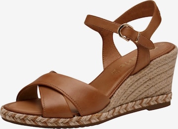 Sandales Tamaris en marron : devant