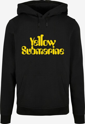 Merchcode Sweatshirt 'Yellow Submarine - Headline' in Schwarz: predná strana