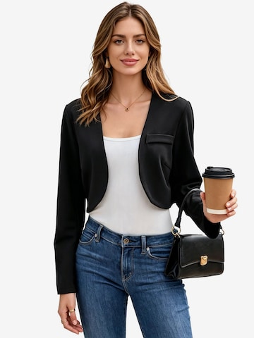 KoJooin Marynarka 'Bolero Strickjacke für Damen,langärmelig,vorne offen, leicht, kurz geschnitten,Arbeitsoberteil' w kolorze czarny