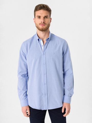 Dandalo Regular fit Button Up Shirt in Blue: front
