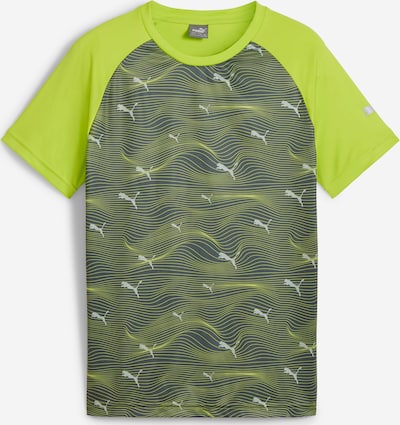 PUMA T-Shirt 'Poly' in dunkelblau / grau / apfel, Produktansicht