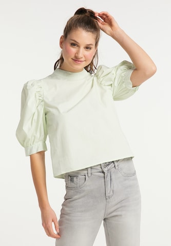 MYMO Blouse in Groen: voorkant