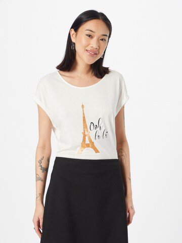 T-shirt 'Fleur' ABOUT YOU en blanc : devant