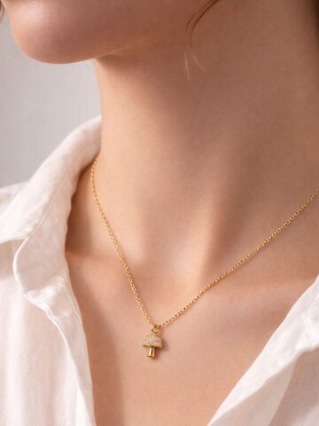 BS Schmuckdesign Necklace 'Tiny Mushroom' in Gold