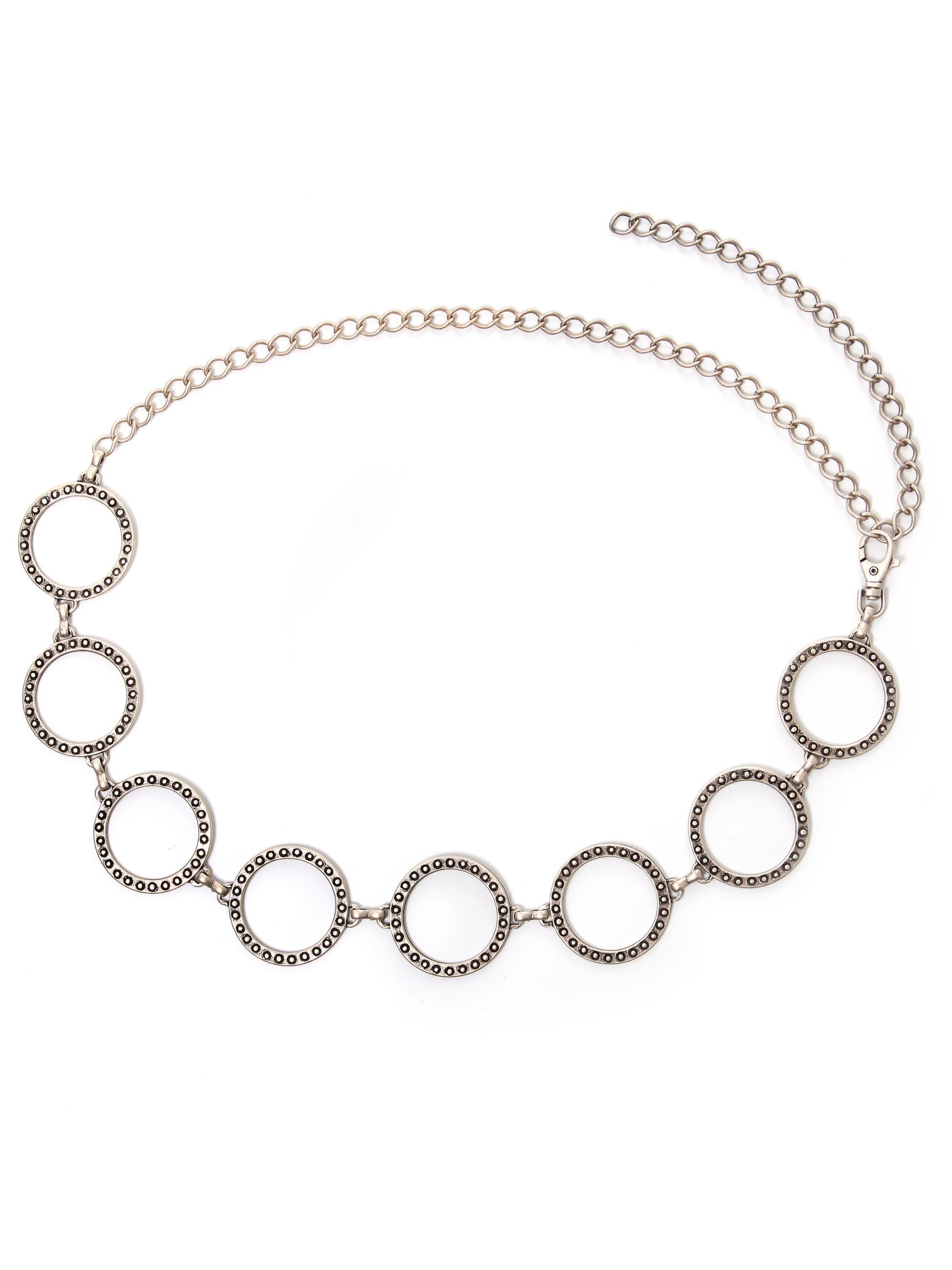 COLLEZIONE ALESSANDRO Belt 'Ennie' in Silver: front