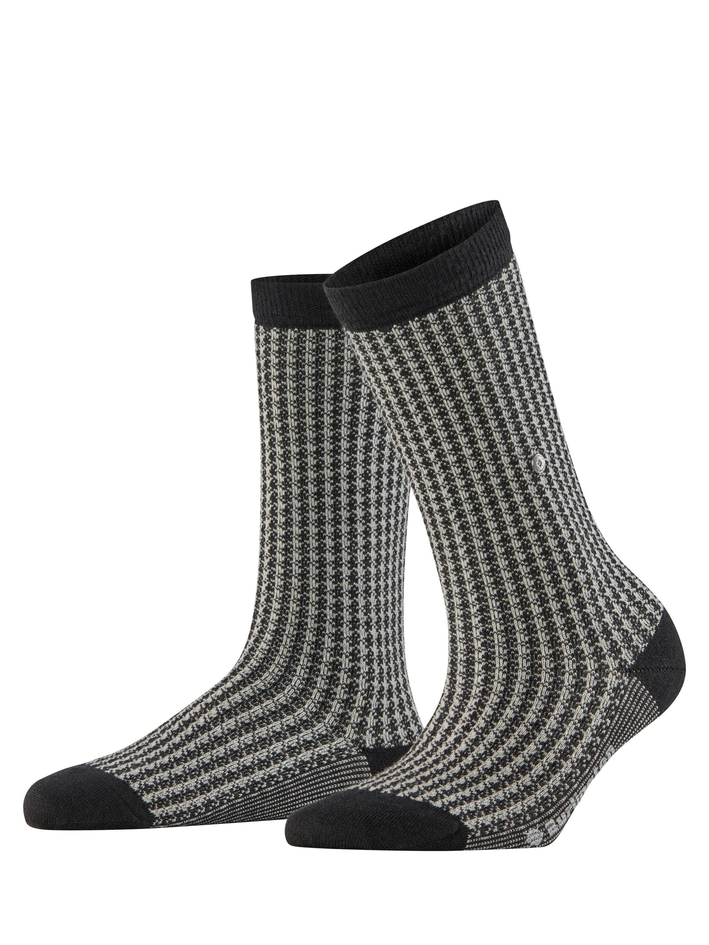 BURLINGTON Socken 'Pepita'‌‌‌‌ in Schwarz: Vorderseite