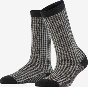 BURLINGTON Socken 'Pepita' in Schwarz: Vorderseite