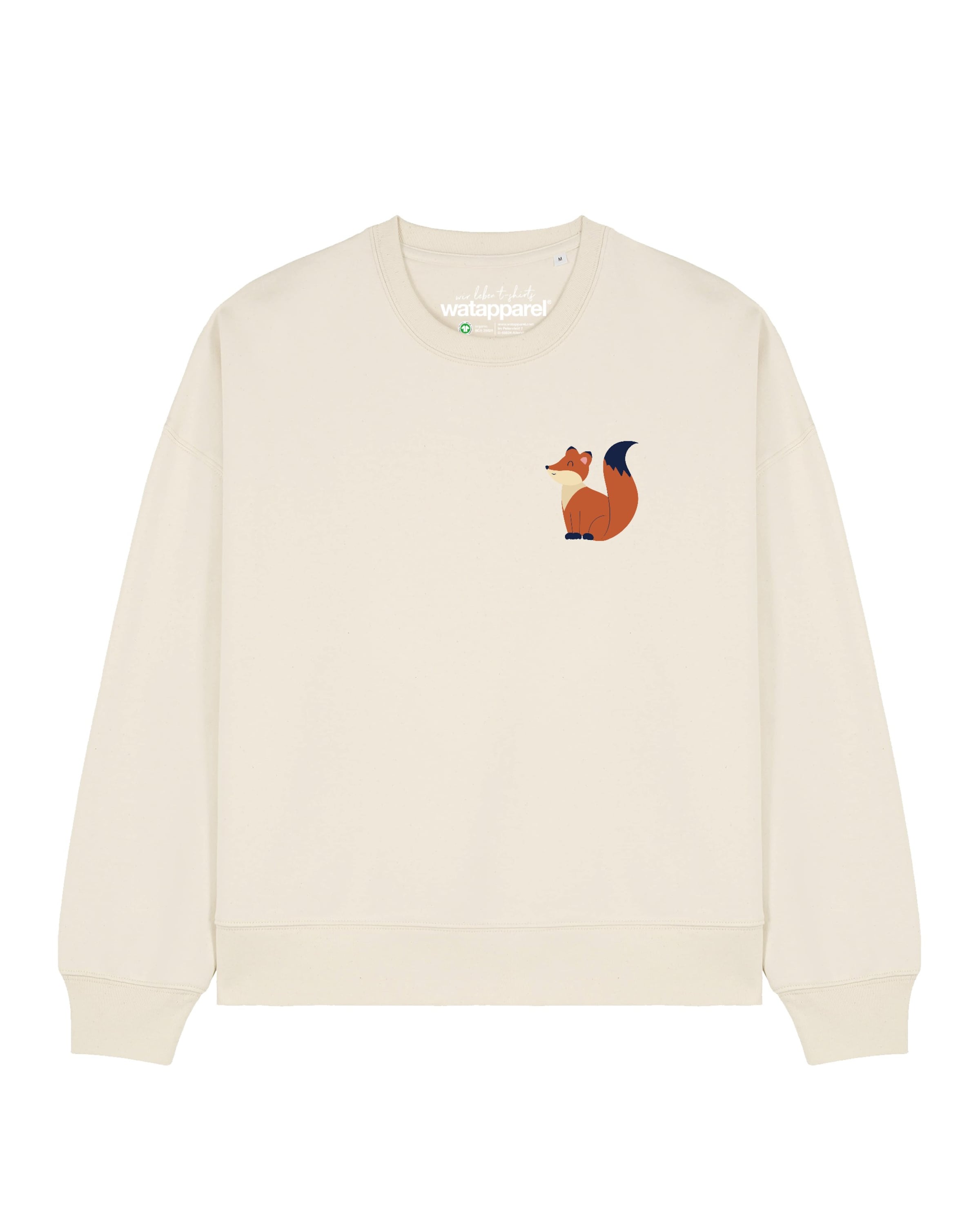 Watapparel Sweatshirt 'Cute Fox ' in White: front